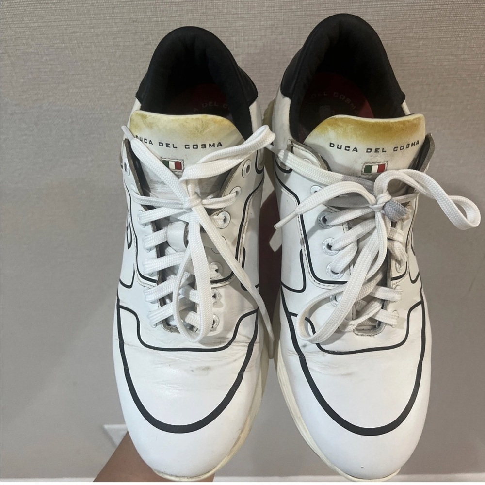 Duca del Cosma Orlando golf shoes - size 9 9.5 / white/navy - Picture 7 of 9